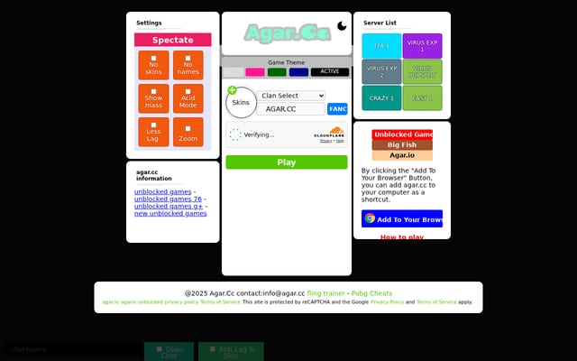 Screenshot of agar.cc