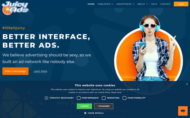 Screenshot of juicyads.com