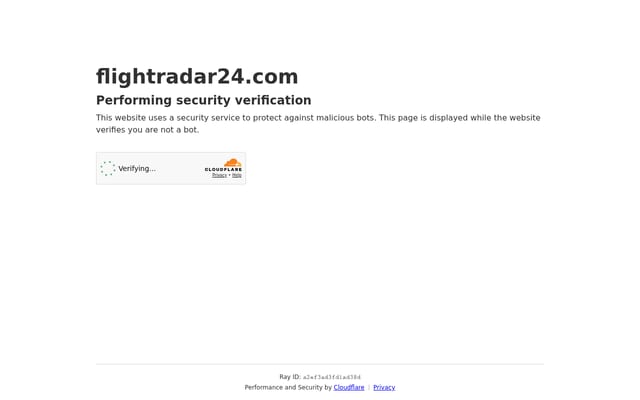 Screenshot of flightradar24.com