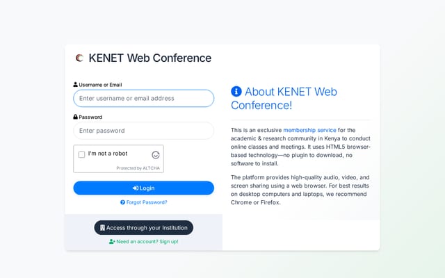 Screenshot of conference.ke