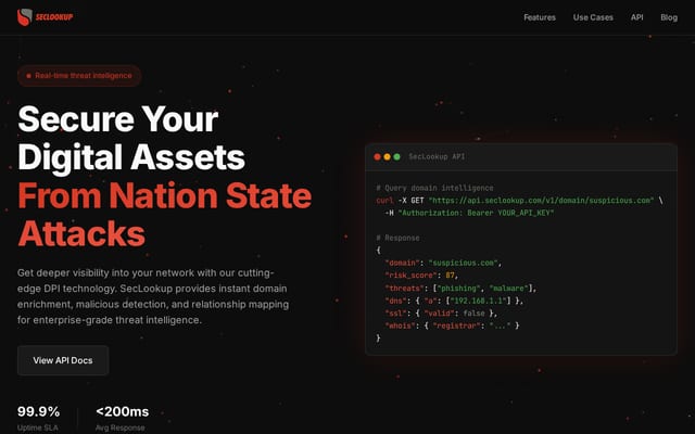 Screenshot of seclookup.com