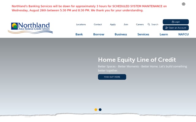 Screenshot of northlandcu.com