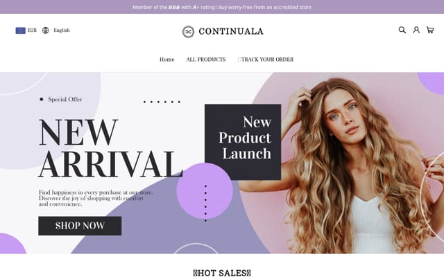 Screenshot of continuala.com