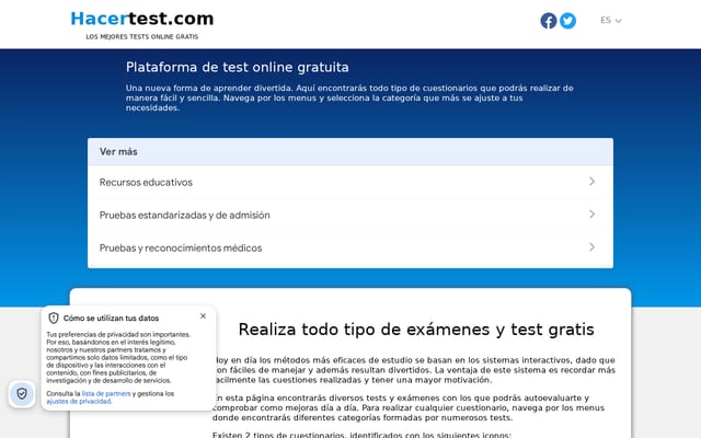Screenshot of hacertest.com