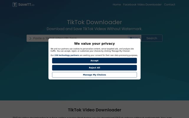 Screenshot of savett.cc