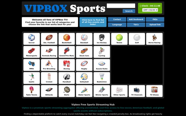 Screenshot of vipboxs.eu