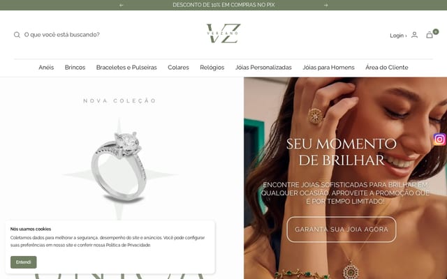 Screenshot of verzano.com.br