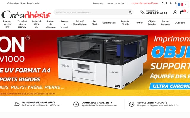 Screenshot of creadhesif.com