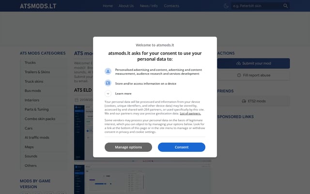 Screenshot of atsmods.lt