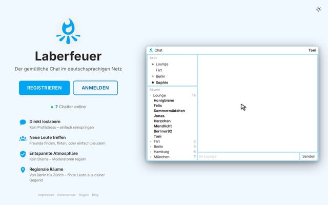 Screenshot of laberfeuer.de