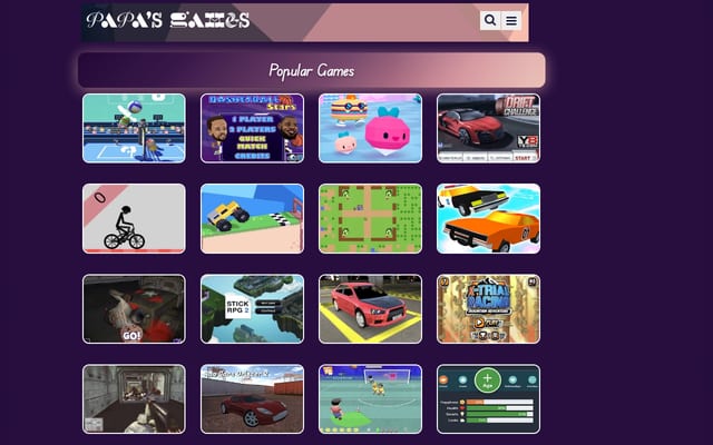 Screenshot of papasgaming.com