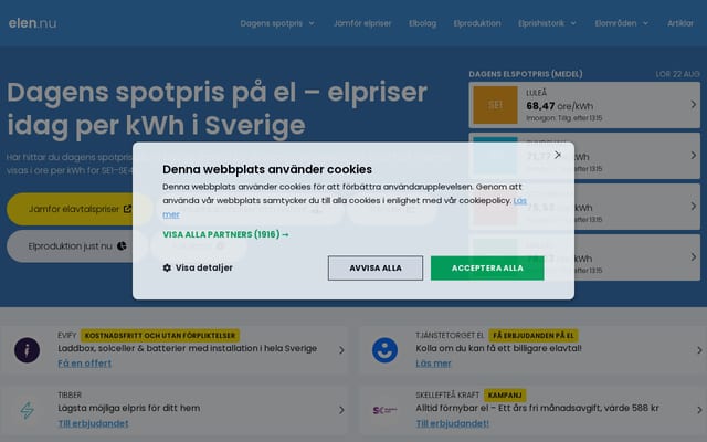 Screenshot of elen.nu