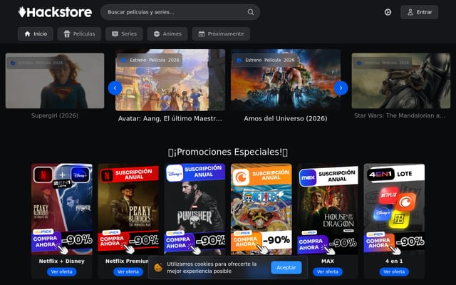 Screenshot of hackstore.me