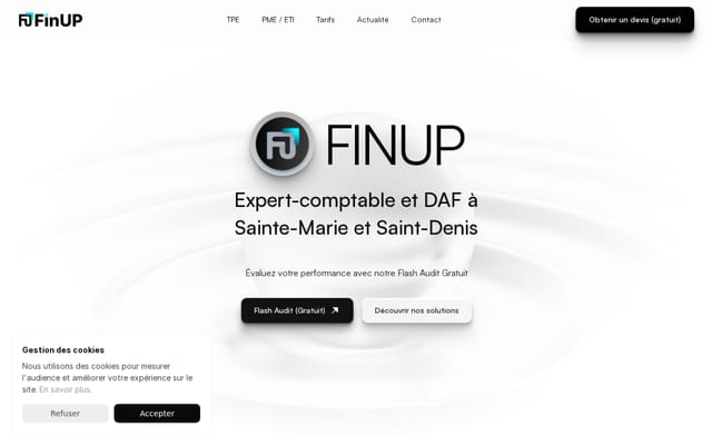 Screenshot of finup.re