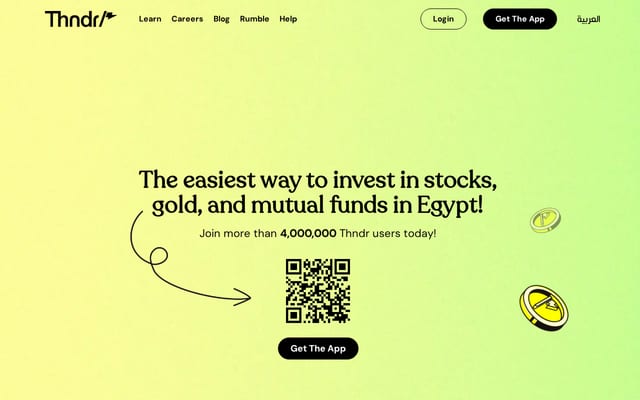 Screenshot of thndr.app