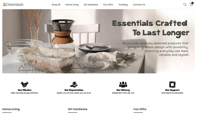 Screenshot of cheerstash.com
