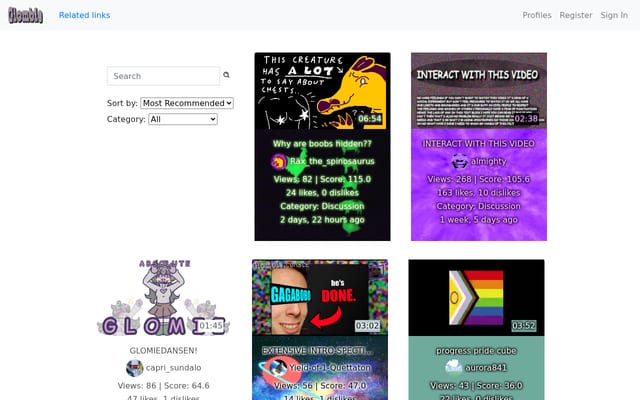 Screenshot of glomble.com