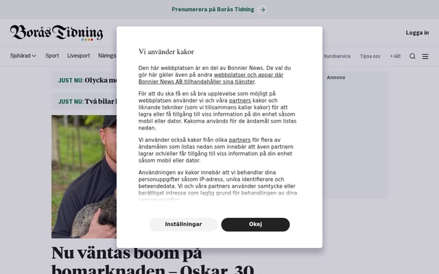 Screenshot of bt.se