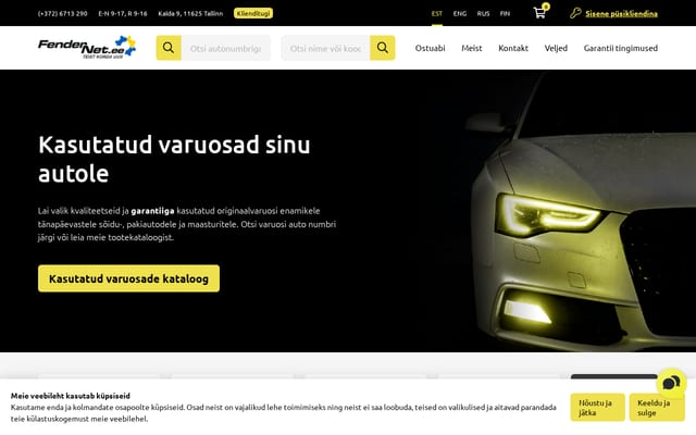 Screenshot of fendernet.ee