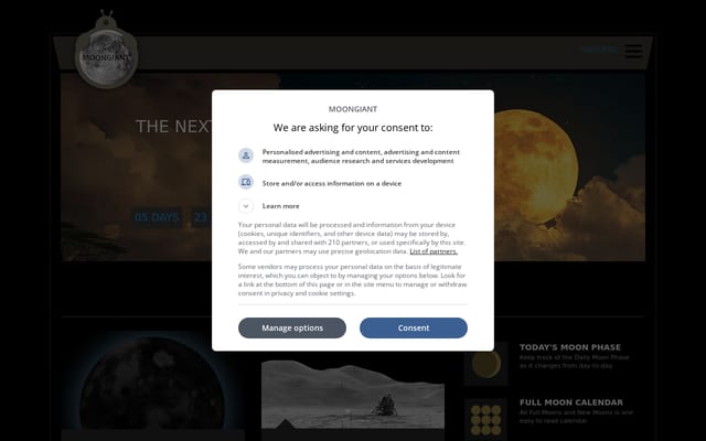 Screenshot of moongiant.com