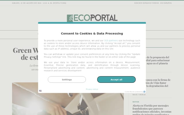 Screenshot of ecoportal.net