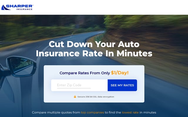 Screenshot of sharperinsurance.com