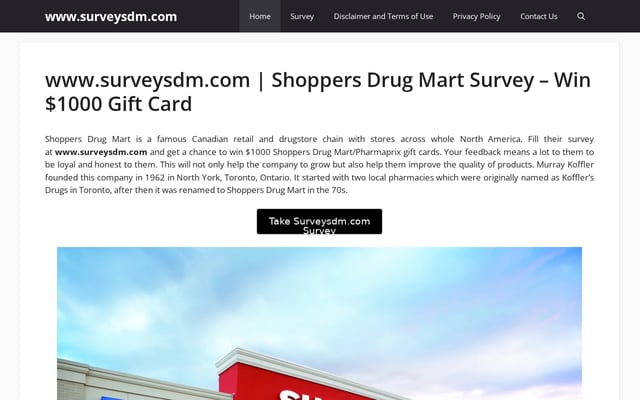 Screenshot of surveysdm.info
