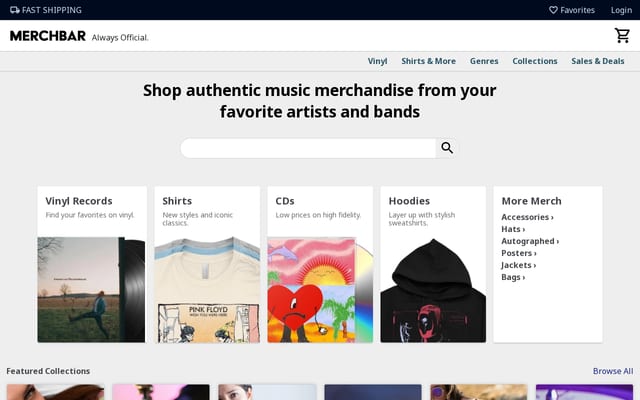 Screenshot of merchbar.com