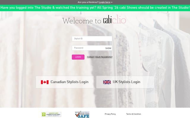 Screenshot of cabiclio.com