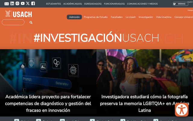 Screenshot of usach.cl