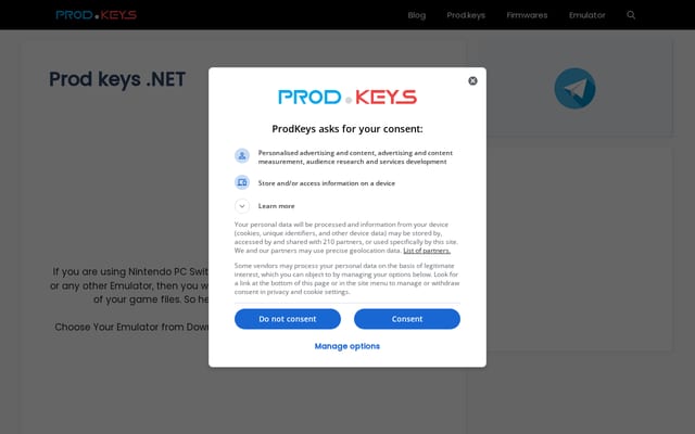 Screenshot of prodkeys.net