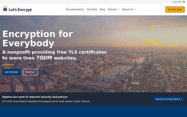 Screenshot of letsencrypt.org