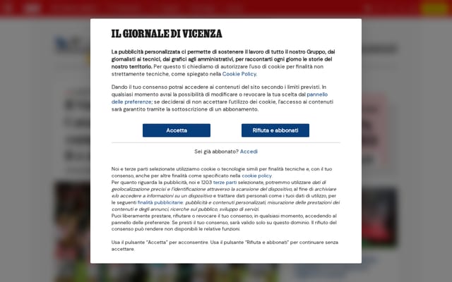 Screenshot of ilgiornaledivicenza.it
