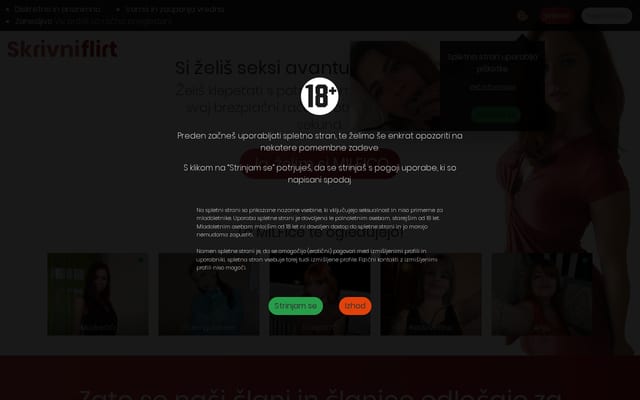 Screenshot of skrivniflirt.com