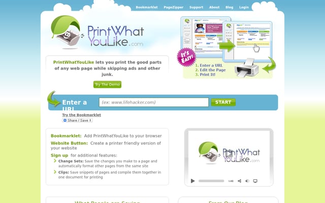 Screenshot of printwhatyoulike.com