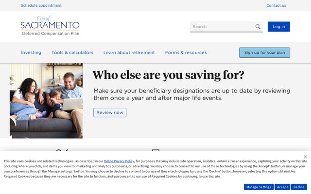 Screenshot of cityofsacretplan.com