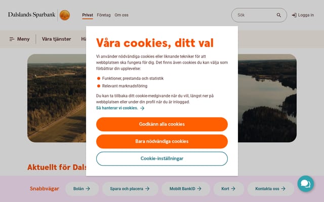 Screenshot of dalsbank.se