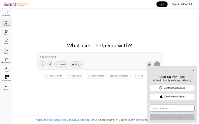 Screenshot of search.com