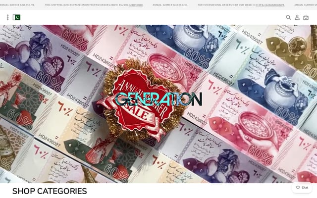 Screenshot of generation.com.pk