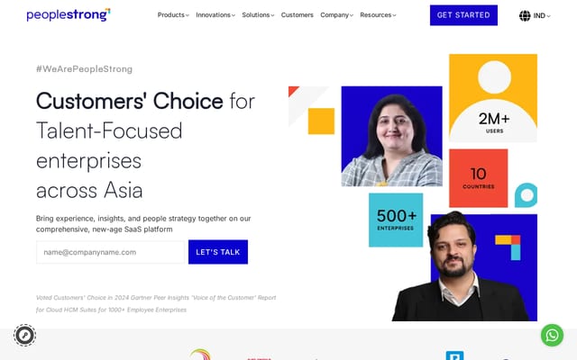 Screenshot of peoplestrong.com