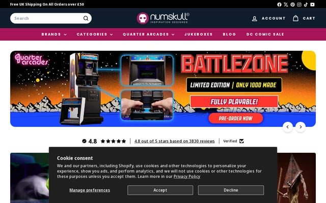 Screenshot of numskull.com