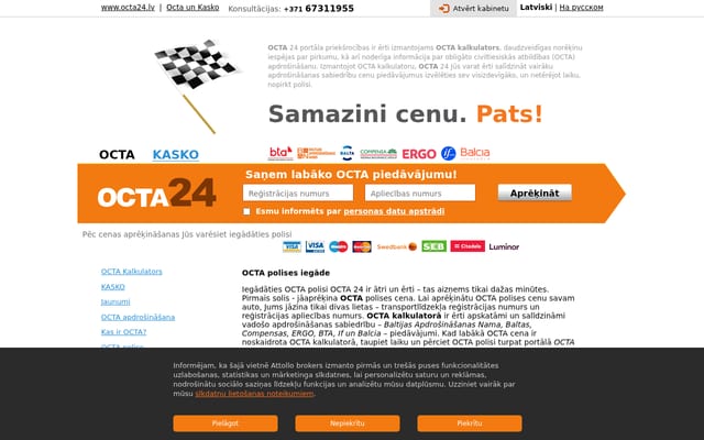 Screenshot of octa24.lv