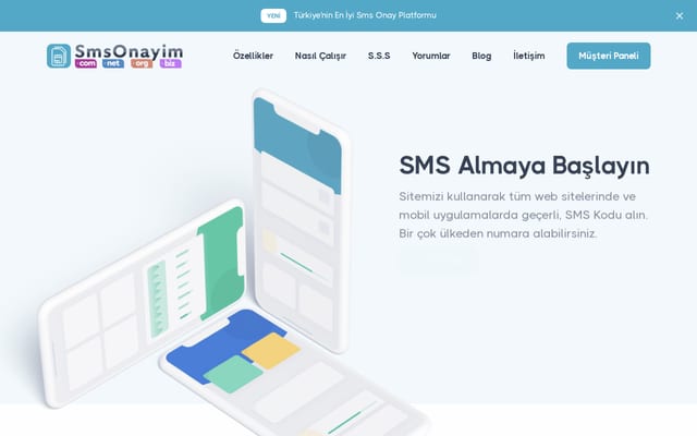 Screenshot of smsonayim.net