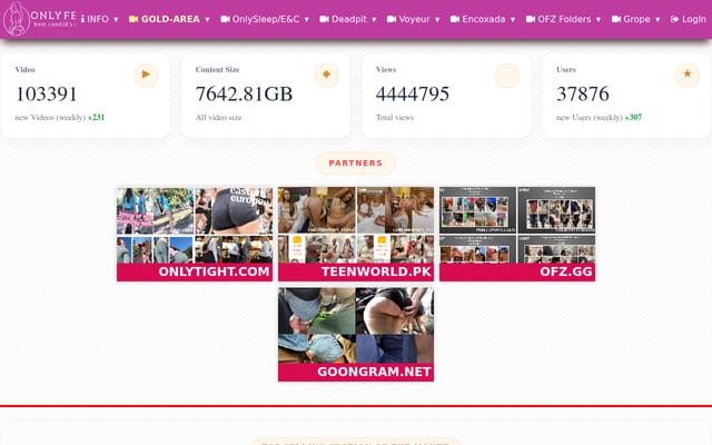 Screenshot of onlyfeels.net