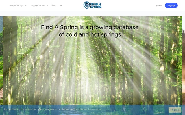 Screenshot of findaspring.com