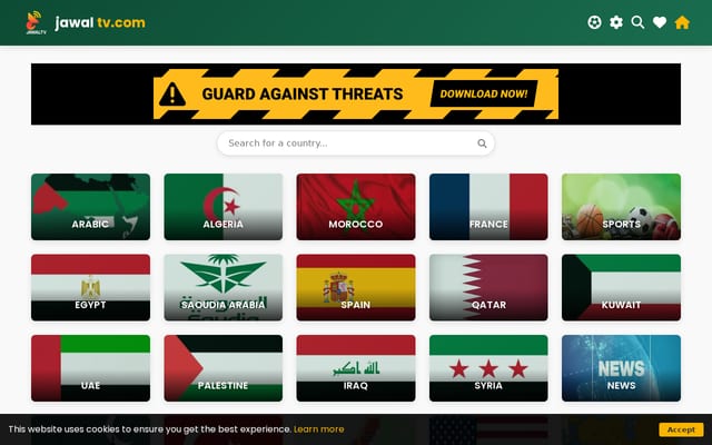 Screenshot of jawaltv.com