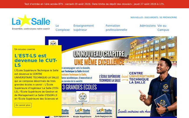 Screenshot of lasalle-douala.org