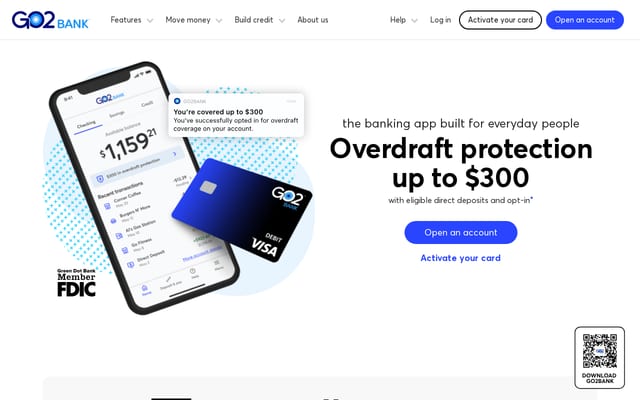 Screenshot of go2bank.com