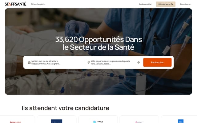 Screenshot of staffsante.fr