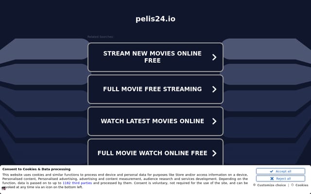 Screenshot of pelis24.io